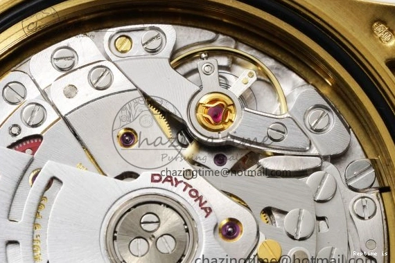 1222 OnTrend Daytona 116518 BTF 1:1 Best Edition YG Black Dial on Oysterflex Rubber Strap SA4130 V 2260